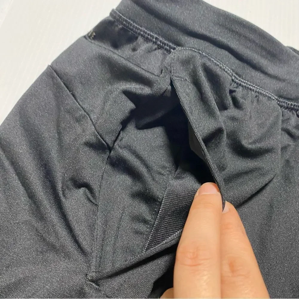 Adidas mens black stretchy athletic shorts running sports  9” Small